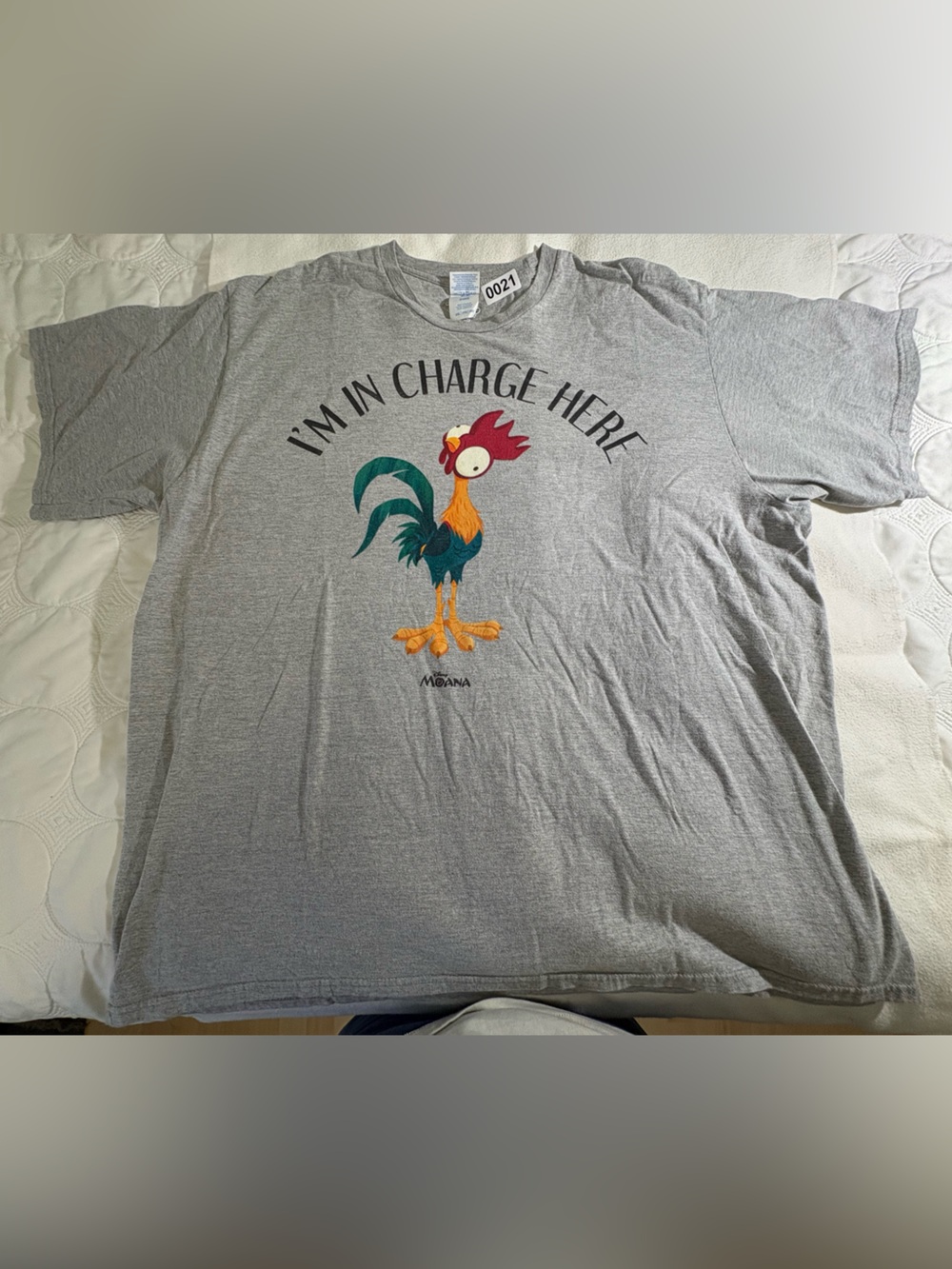Disney Gray Crewneck 2x Tee Disney Logo #0020